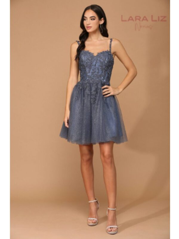 VESTIDO BAILE SEXTO GRADO CHARCOAL LL5246