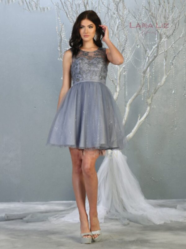 VESTIDO DE SEXTO DUSTY BLUE LL1803