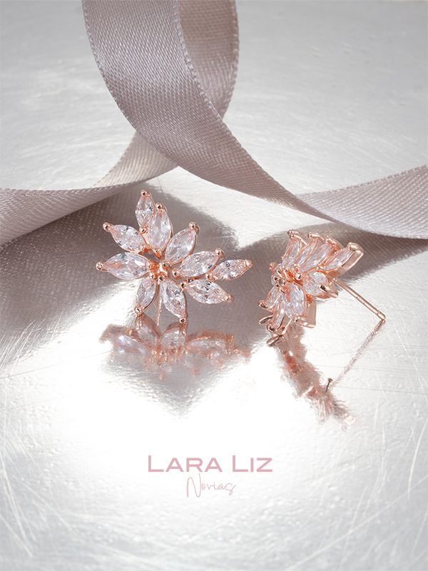 Productos 10 aretes gold rose