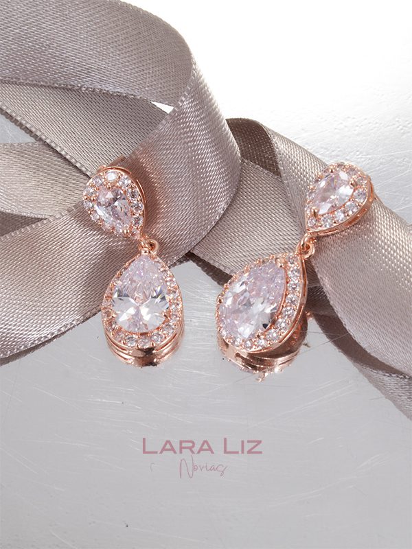 Productos 6 aretes gotas cristales