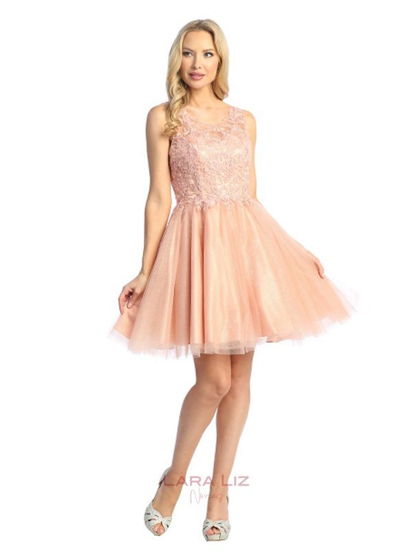 Vestido Rosado Corto para Baile de Graduación LL6277