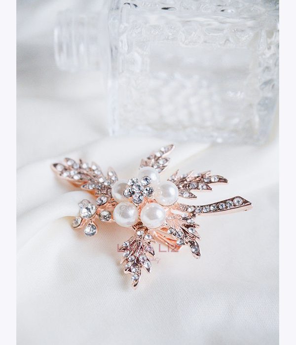 Peineta Oro Rosa Para Novia 63