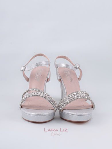 ZAPATOS DE NOVIA PLATEADOS AMARA Boutique Lara Liz Novias